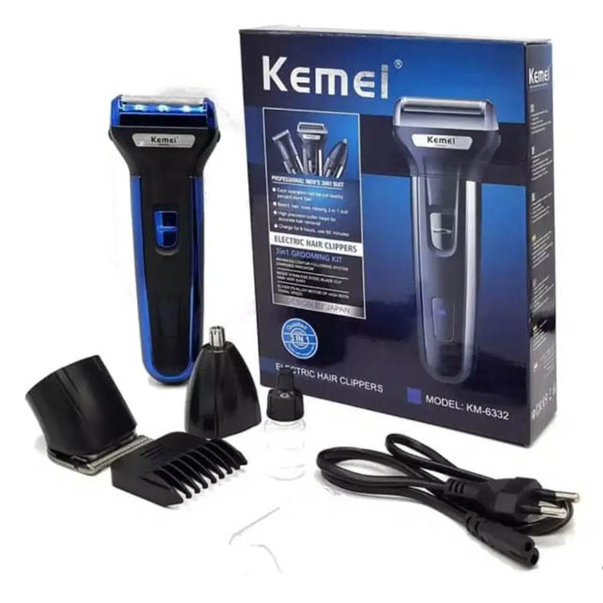Kemei KM-6330 Grooming Kit 3 in 1 Shaver Trimmer for Men