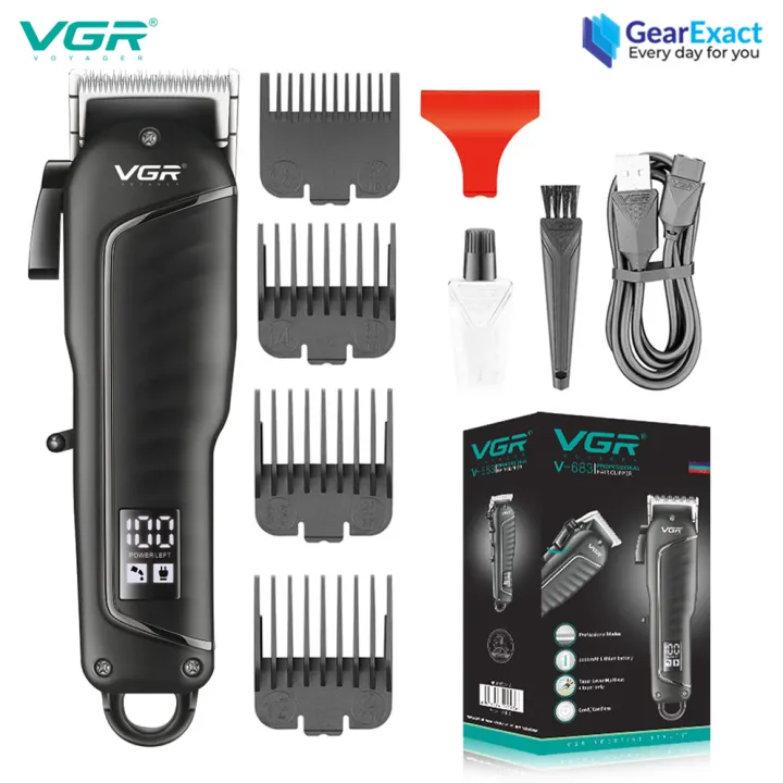 VGR V-683 Cordless Hair Clipper with Taper Lever Adjustment for Men